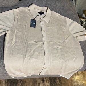 Spitfire Light Beige Button-Up Shirt